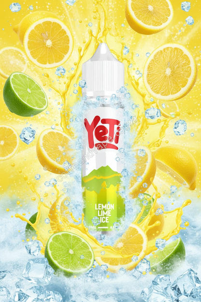 Yeti Lemon Lime Ice vape juice bottle on a white background