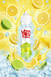 Yeti Lemon Lime Ice vape juice bottle on a white background