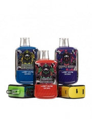 Lost Vape OB5500 disposable vapes in red, blue, and green displayed side by side
