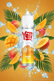 Yeti Mango Ice vape juice bottle on a white background