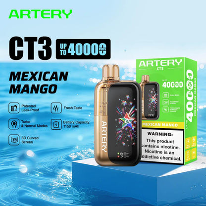 Artery CT3 40K Disposable Vape | Dual Mesh & Smart Screen