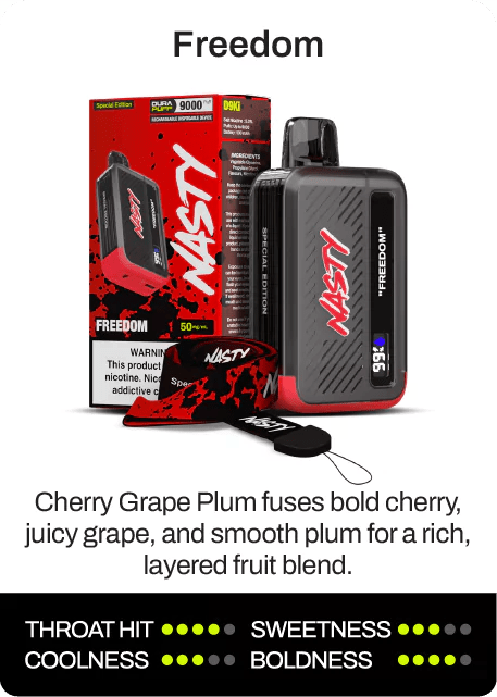 Nasty Bar 9000 Puff Disposable Vape – Blueberry Cherry – 9000 puffs – Coffee and Vape South Africa