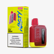 Red vape with yellow box
Nasty Bar DX1.2K disposable vape in red fruit flavor with yellow box