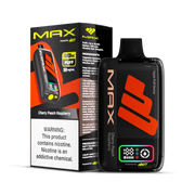 Nasty Bar Max 30K disposable vape in red flavor beside black box