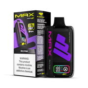 Nasty Bar Max 30K disposable vape in purple flavor with black packaging box