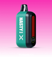 Nasty Bar X 14000 disposable vape device in green-black finish – rechargeable 14K puff