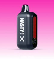 Nasty Bar X 14000 disposable vape in black and teal – rechargeable design with LED display
