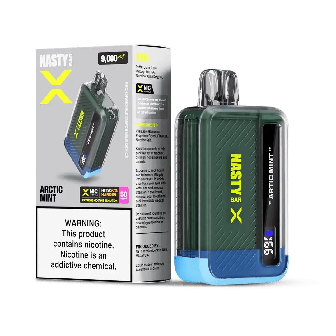 Nasty Bar X 9000 vape – blue red gradient color – rechargeable disposable 9000 puff vape