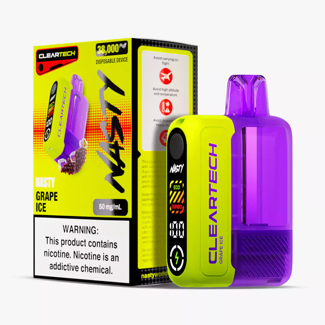 Nasty ClearTech 38Ki Grape Ice 50mg disposable vape