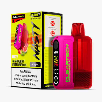 Nasty ClearTech 38Ki Raspberry Watermelon 50mg disposable vape