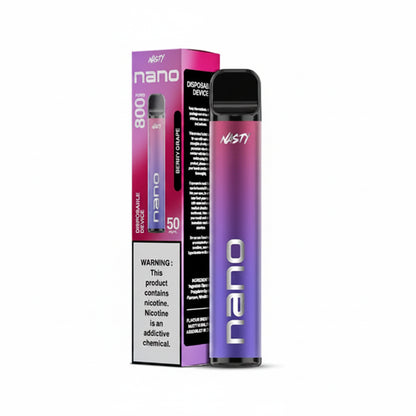 Nasty Nano 800 Berry Grape Disposable Vape 50mg