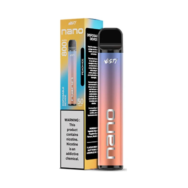 Nasty Nano 800 Peach Ice Disposable Vape 50mg