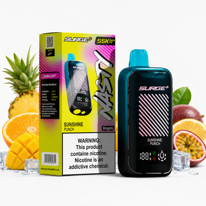 Nasty Surge+ 55K Durban Drift Sunshine Punch Ice Disposable Vape 50mg