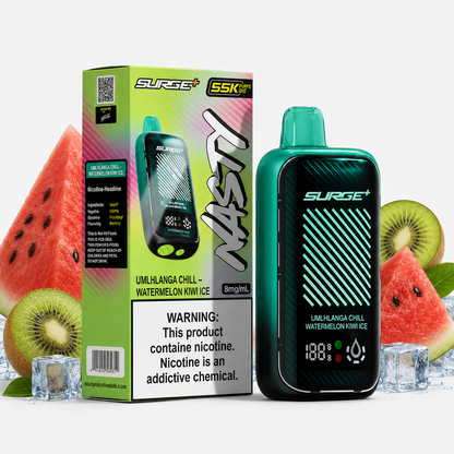 Nasty Surge+ 55K Umhlanga Chill Watermelon Kiwi Ice Disposable Vape 50mg