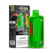 NASTY VERSA Hybrid Pod - Green vape device with 'Nasty' branding and packaging on a white background