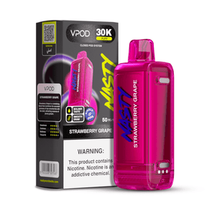 NASTY VERSA Hybrid Pod - Pink Nasty vape device with packaging on a white background