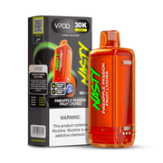 NASTY VERSA Hybrid Pod - Orange vape device with 'Nasty' branding and packaging on a white background