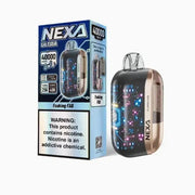 Nexa 40000 disposable vape in blue and green color with product box