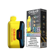 Oxbar Gturbo 36K disposable vape in yellow color with packaging box