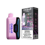 Oxbar Gturbo 36K disposable vape in pink color beside product packaging