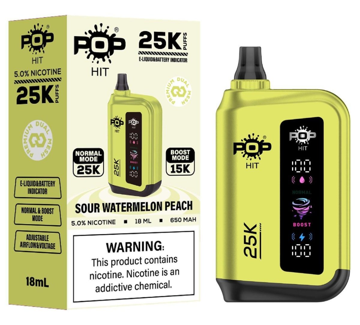 POP HIT 25K Disposable Vape – Dual Mode