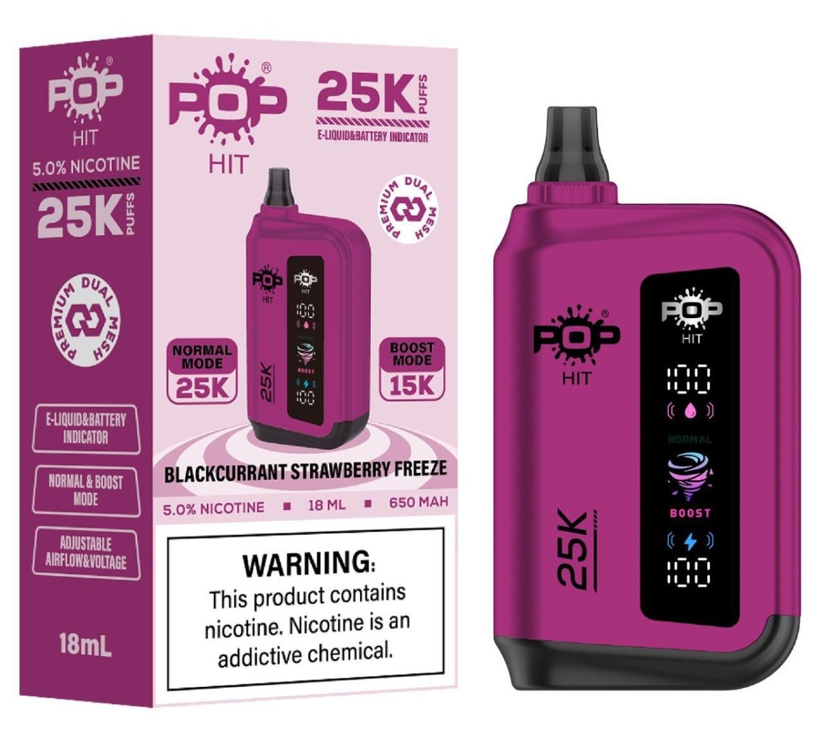 POP HIT 25K Disposable Vape – Dual Mode