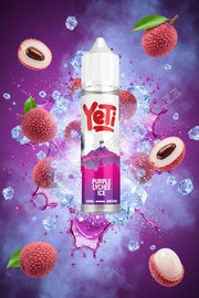 Yeti Purple Lychee Ice aroma bottle on a white background