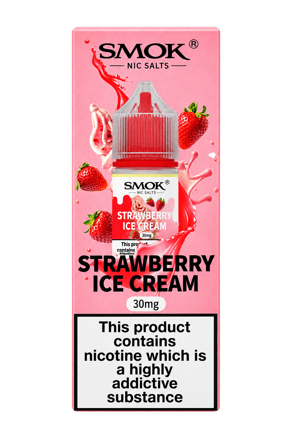 SMOK Nic Salt Strawberry Ice Cream 30mg for Novo GO combo