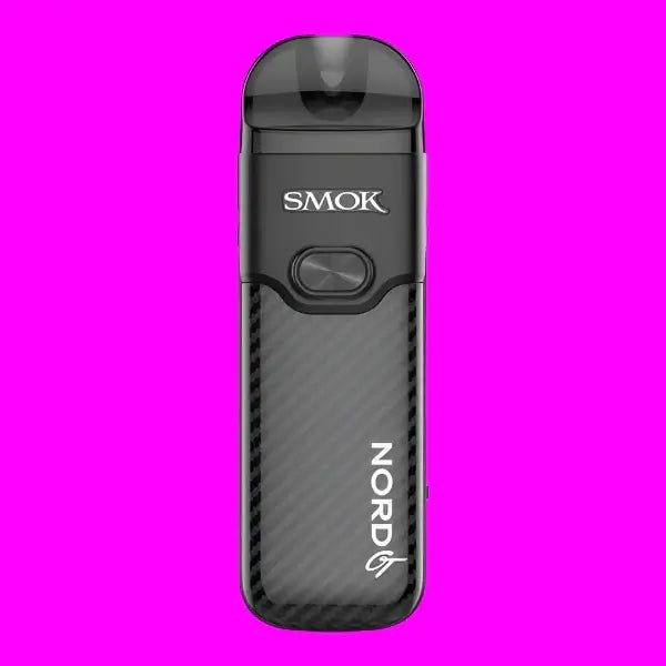 SMOK Nord GT Kit in matte black with pink background accent