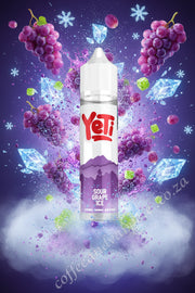 Yeti Sour Grape Ice aroma bottle on a white background