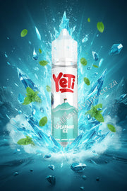 Yeti Spearmint Ice vape juice bottle on a white background