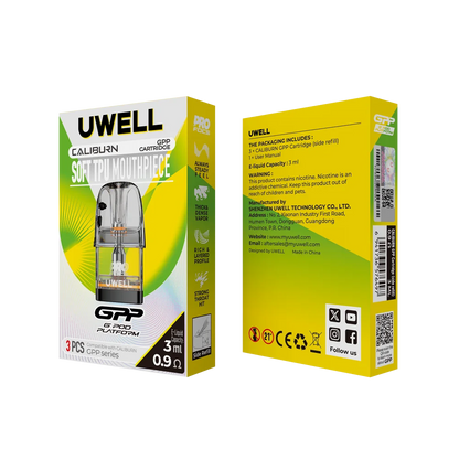 Uwell Caliburn GPP Soft TPU Mouthpiece Pod 0.9 Ohm 3ml