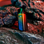 Uwell Caliburn G2Z Pod System – Outdoor Red Rock Background (Red Device)