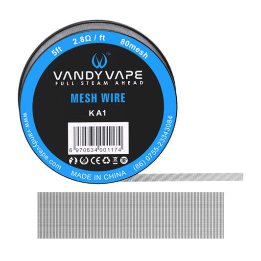 Vandy Vape KA1 Mesh Wire 80 mesh 5ft 2.8 ohm per foot