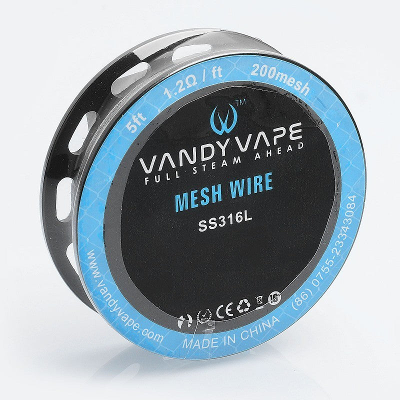 Vandy Vape SS316L Mesh Wire 200 mesh 5ft 1.2 ohm per foot