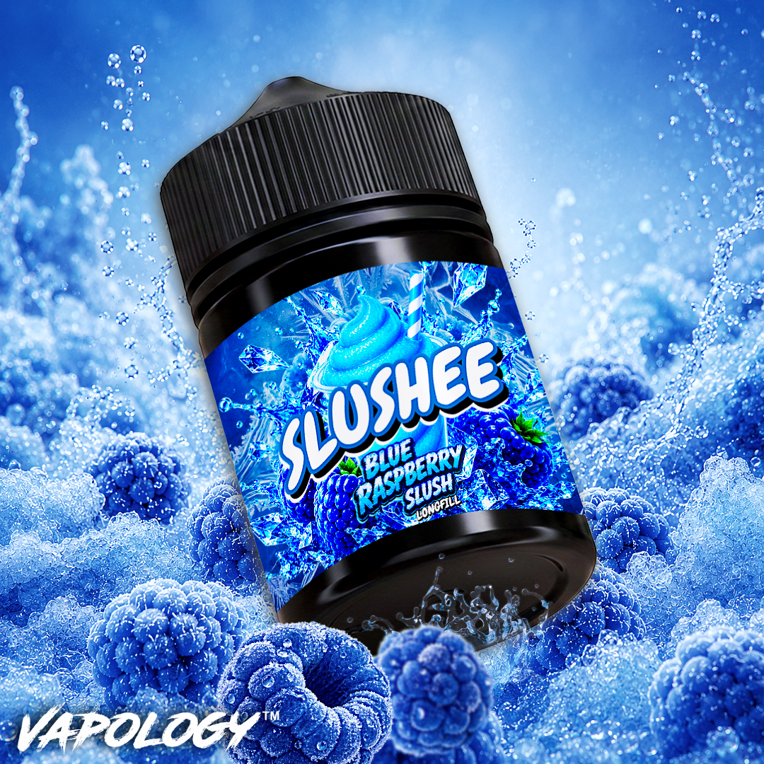 Vapology Slushee Blue Raspberry 60ml Salt MTL longfill flavour shot bottle