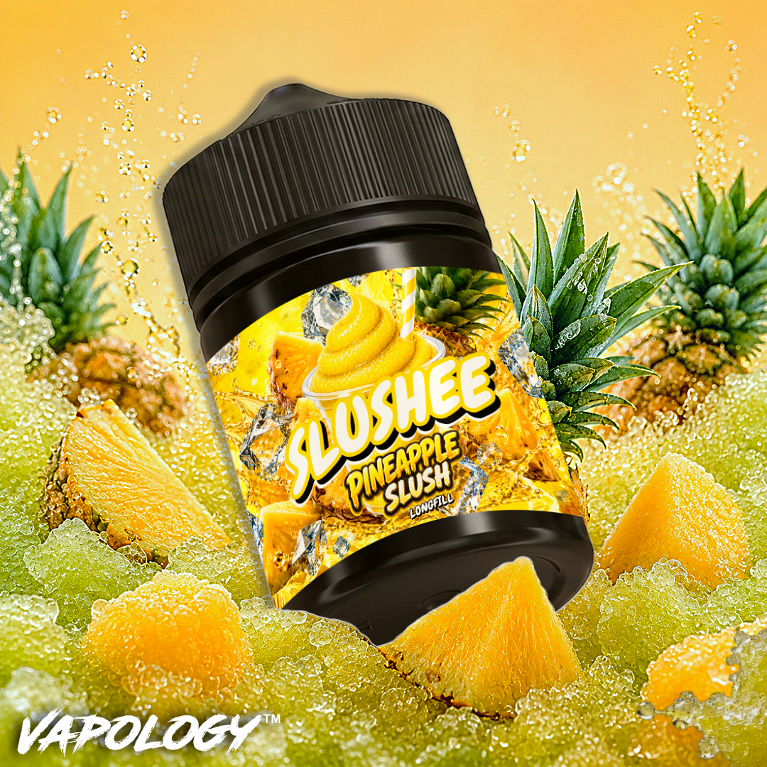 Vapology Slushee Pineapple Slush 60ml longfill flavour shot bottle