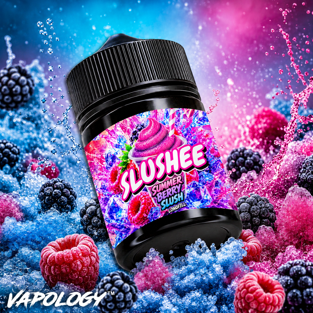 Vapology Slushee Summer Berry Slush 60ml flavour shot bottle with mixed berries