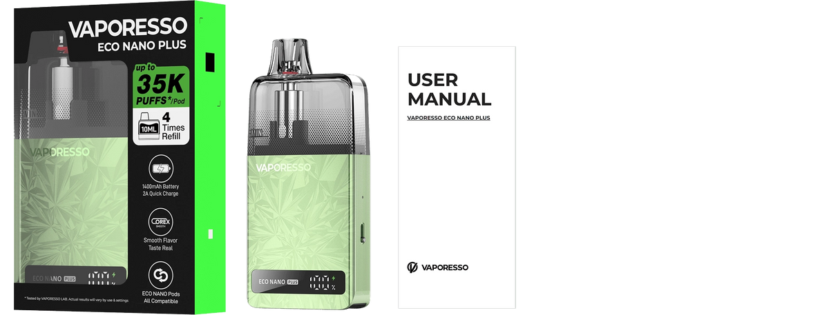 Vaporesso ECO NANO PLUS kit contents - what's in the box
