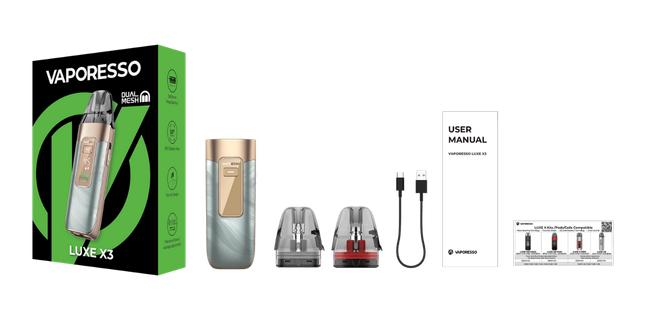 Vaporesso LUXE X3 kit contents