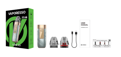 Vaporesso LUXE X3 kit contents