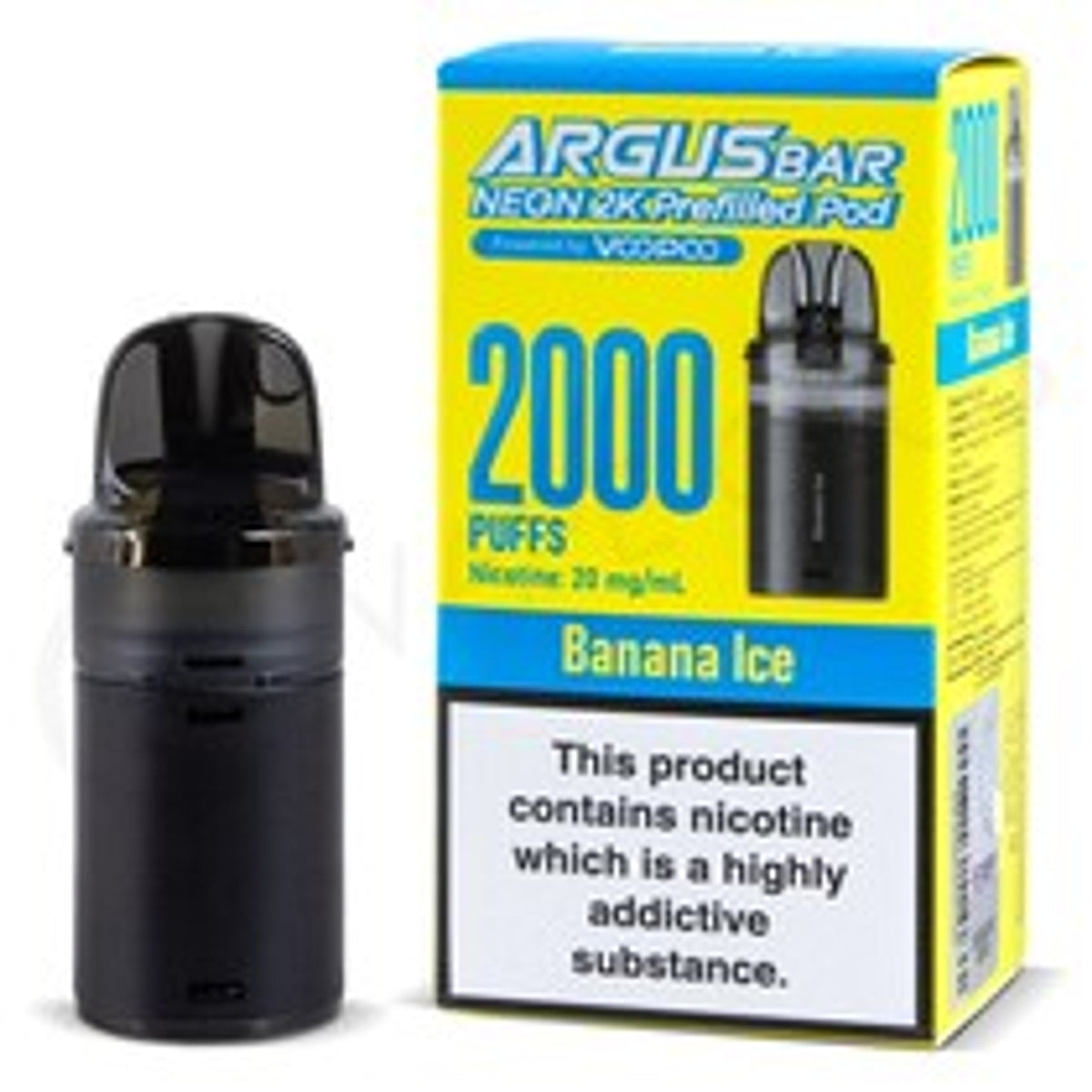 VOOPOO Argus Bar Neon 2K Banana Ice 20mg replacement refill pack