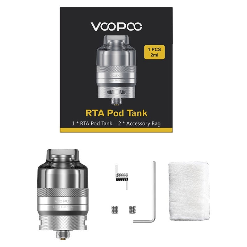 VOOPOO RTA Pod Tank package contents and accessories