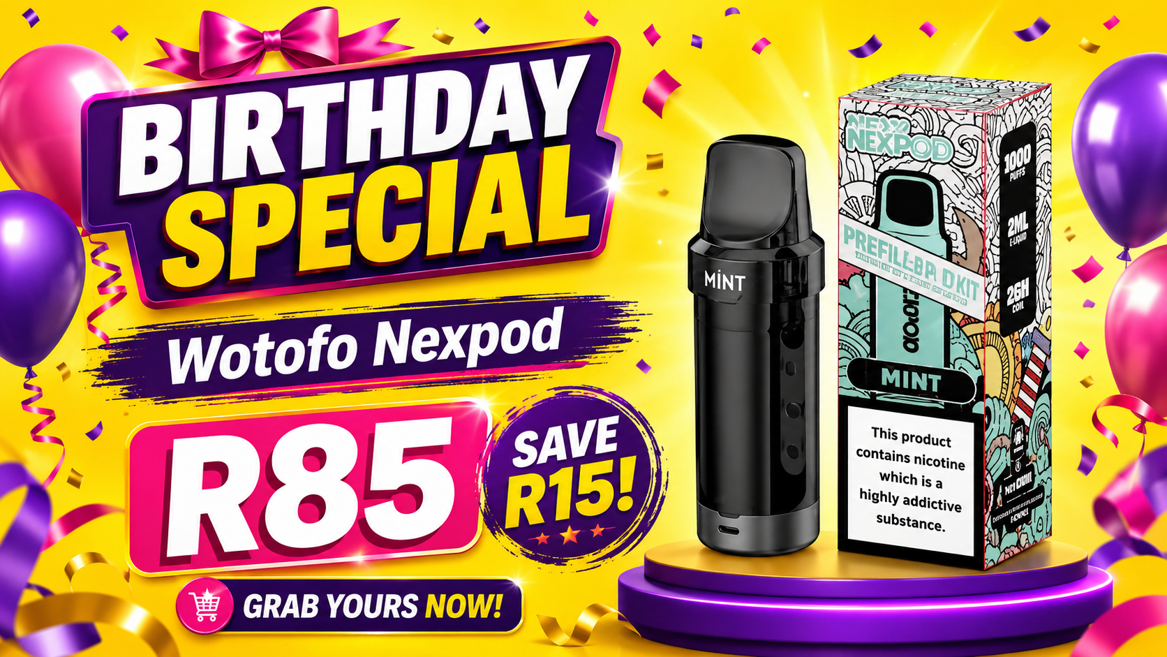 Wotofo nexPOD 50mg Pods - 4ml